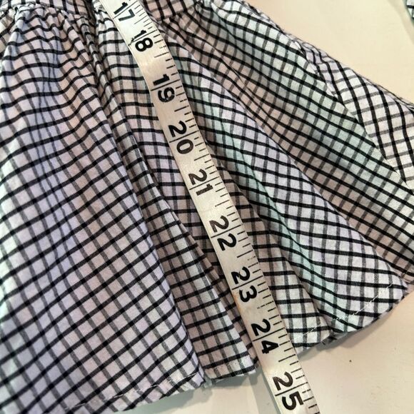 Anthropologie free generation black-and-white blouse- angel sleeves/laced waist - Picture 6 of 7